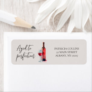 Waterverf Verouderd tot in de Perfectie Wijn Verja Etiket