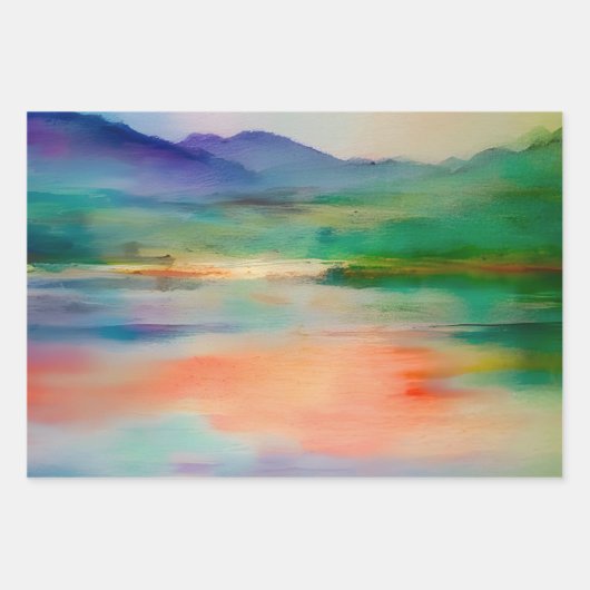 Waterverf verpakking papier vellen bundel (Voorkant 2)