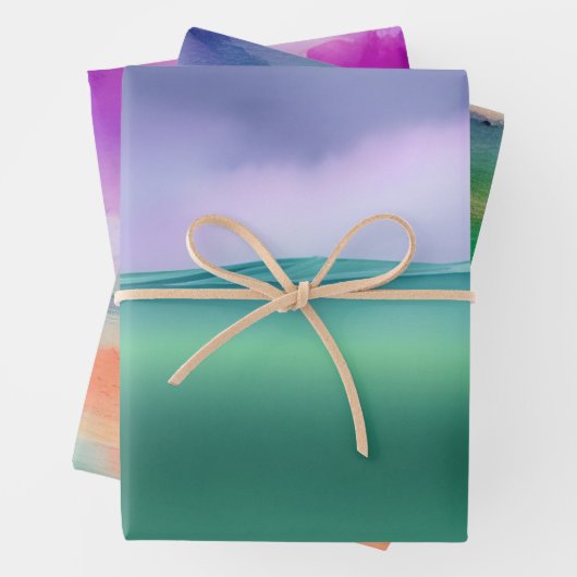 Waterverf verpakking papier vellen bundel (In situ)