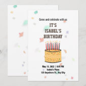 Waterverf verrassingsceremonie Birthday Kaart (Voorkant / Achterkant)