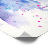 Waterverf verrast kattenportret Poster (Hoek)