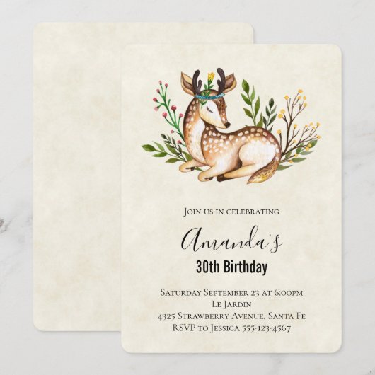  Waterverf Verre Laden Verjaardag Kaart (Voorkant / Achterkant)