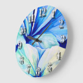 Waterverf Verschilderde koninklijke blauwhelmen Grote Klok (Hoek)