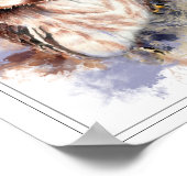 Waterverf verschoond kijkend Zwemel Poster (Hoek)