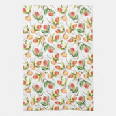 Waterverf Verse perzik Theedoek (Verticaal)