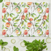 Waterverf Verse perzik Theedoek (Gevouwen)