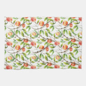 Waterverf Verse perzik Theedoek (Horizontaal)