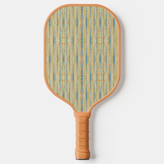Waterverf Verticaal gestreept pooldots gepatterd Pickleball Paddle (Voorkant)