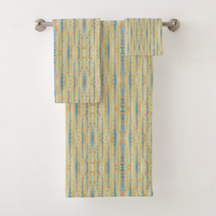 Waterverf - Verticaal striped Polka Dots Patroon Bad Handdoek