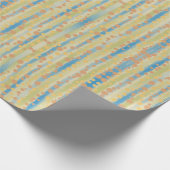 Waterverf - Verticaal striped Polka Dots Patroon Cadeaupapier (Hoek)