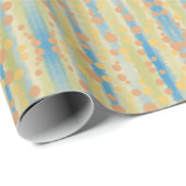 Waterverf - Verticaal striped Polka Dots Patroon Cadeaupapier (Rol Hoek)