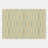 Waterverf - Verticaal striped Polka Dots Patroon Inpakpapier Vel (Voorkant)
