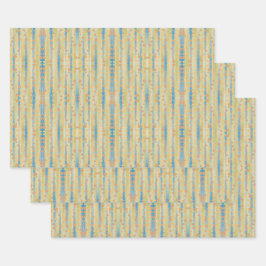 Waterverf - Verticaal striped Polka Dots Patroon Inpakpapier Vel