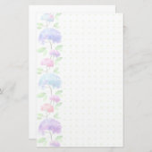 Waterverf verticale naadloze patroonrand briefpapier (Voorkant / Achterkant)