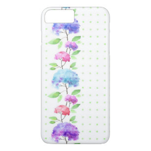 Waterverf verticale naadloze patroonrand iPhone 8/7 plus hoesje