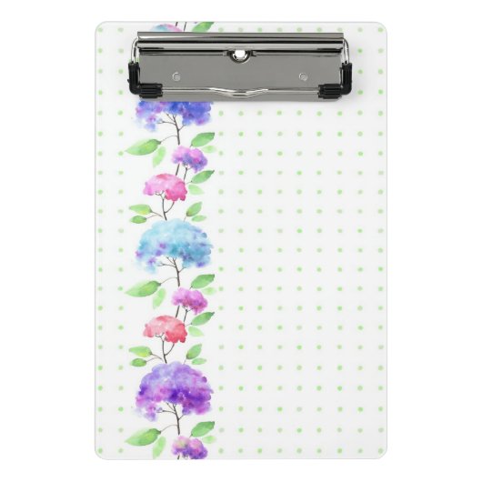 Waterverf verticale naadloze patroonrand mini klembord (Voorkant)