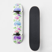 Waterverf verticale naadloze patroonrand persoonlijk skateboard (Voorkant)