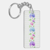 Waterverf verticale naadloze patroonrand sleutelhanger (Voorkant Links)