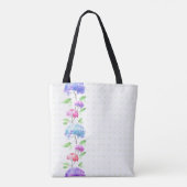 Waterverf verticale naadloze patroonrand tote bag (Achterkant)