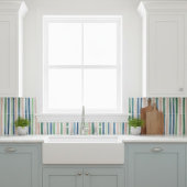 Waterverf Verticale Streep Groen Blauw Koraal Tegeltje