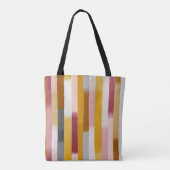 Waterverf Verticale Strepen Naadloos Tote Bag (Achterkant)