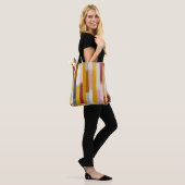 Waterverf Verticale Strepen Naadloos Tote Bag (Op model)