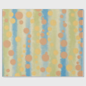 Waterverf Verticale striped Polka Dots Cadeaupapier (Vlak)