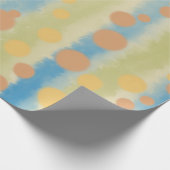 Waterverf Verticale striped Polka Dots Cadeaupapier (Hoek)