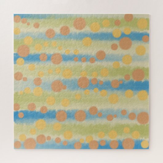 Waterverf Verticale striped Polka Dots Legpuzzel (Horizontaal)