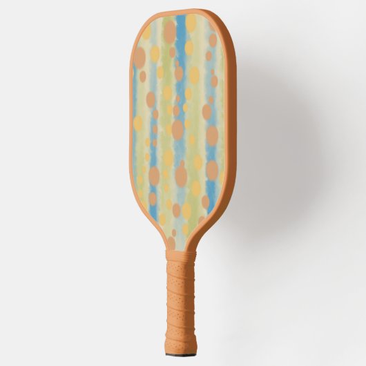 Waterverf Verticale striped Polka Dots Pickleball Paddle (Links)