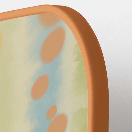 Waterverf Verticale striped Polka Dots Pickleball Paddle (Links Detail)