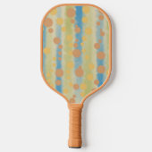 Waterverf Verticale striped Polka Dots Pickleball Paddle (Achterkant)