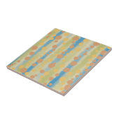 Waterverf Verticale striped Polka Dots Tegeltje (Zijkant)