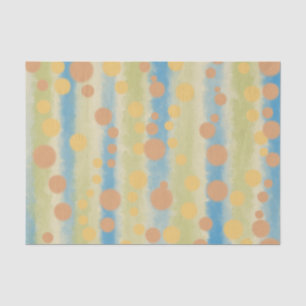 Waterverf Verticale striped Polka Dots Tissuepapier