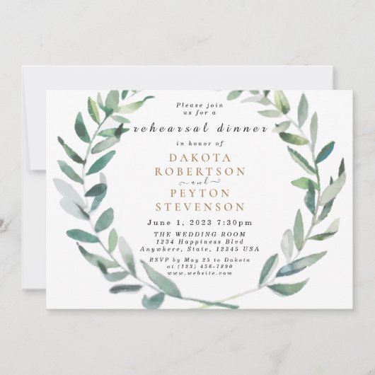 Waterverf vertrekt 06 Repetitie diner Kaart (Voorkant)