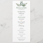 Waterverf vertrekt 07a huwelijksceremonie programm programmakaart (Voorkant)