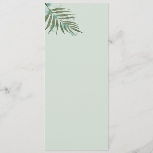 Waterverf vertrekt 07a huwelijksceremonie programm programmakaart (Achterkant)