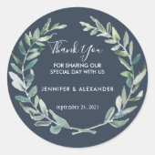 Waterverf vertrekt hout Weddenschap Ronde Sticker (Voorkant)