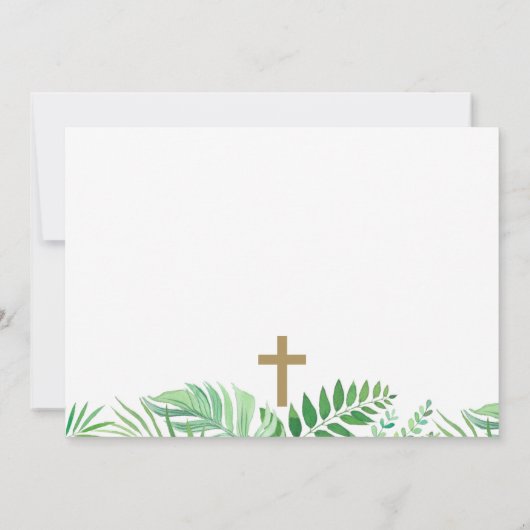 Waterverf vertrekt met het Heilig Avondmaal Kaart (Achterkant)