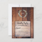 Waterverf vertrekt op barnenhouten foto Wedding RS Kaart (Voorkant)