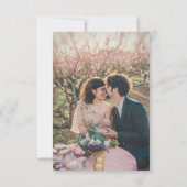 Waterverf vertrekt op barnenhouten foto Wedding RS Kaart (Achterkant)