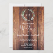 Waterverf vertrekt op houten monogram foto Weddens Kaart (Voorkant)