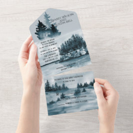 Waterverf vervagen in het Lakehouse All In One Uitnodiging