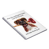 waterverf verven Boxer + inspirerend gezegde Notitieboek (Rechterzijde)