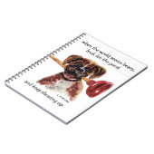 waterverf verven Boxer + inspirerend gezegde Notitieboek (Linkerzijde)