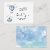 Waterverf Vervoer baby shower dank u Notitiekaartje (Voorkant / Achterkant)