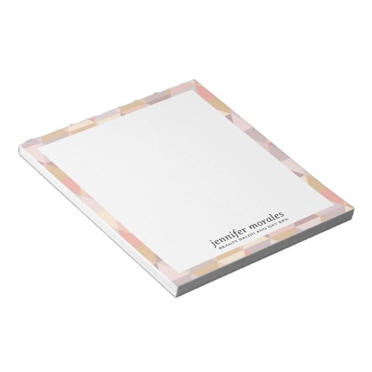 Waterverf Verwarmd paletmonogram driehoek Notitieblok (Schuin)