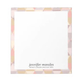 Waterverf Verwarmd paletmonogram driehoek Notitieblok (Voorkant)