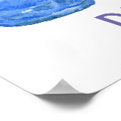 Waterverf verwelkomt mijn familie rubberlaarzen poster (Hoek)