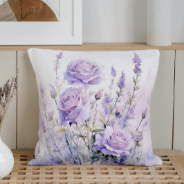 Waterverf Verzachtende Lavendel Meadows Kussen